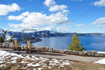 A Seat by Crater Lake