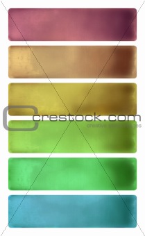 Colorful watercolor textured banner set