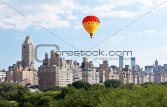 Manhattan skyline and the Central Park in New York City 