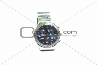 Chronograph watch isolated on white