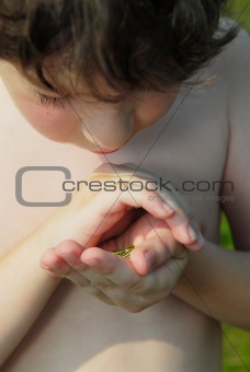 Boy and frog