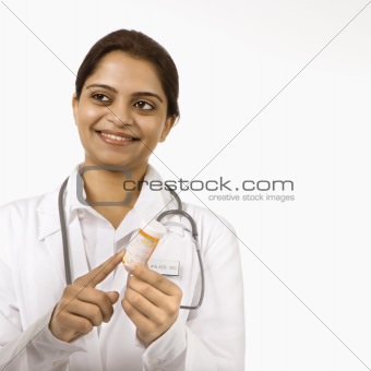 Doctor explaining medication.