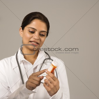 Doctor explaining medication.