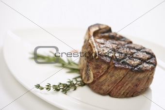 Grilled beef tenderloin.