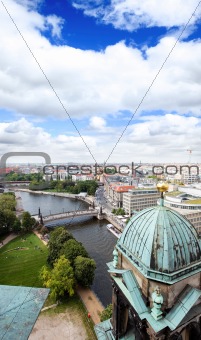 aerial view of central Berlin