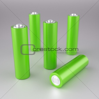 Green AA batteries