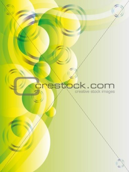 Green abstract vector with glitters and copyspace