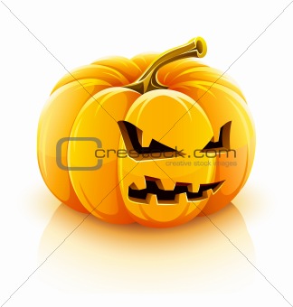 angry Jack-O-Lantern halloween pumpkin