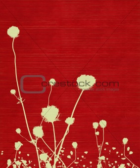 Long-stemmed meadow flower silhouette 