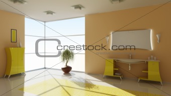 Modern interior of a bathroom