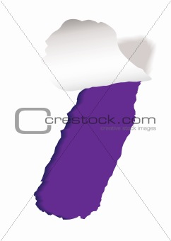 purple paper slot tear