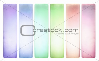 Candy color textured banner set pale