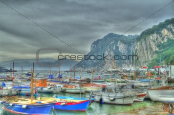 Boats of Capri Painted