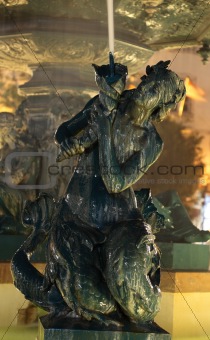 Mermaid  Statue at Rossio Square in Lisbon, Portugal