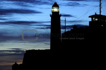 "El Morro" lighthouse in Havana, cuba