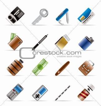 Realistic Vector Object Icons