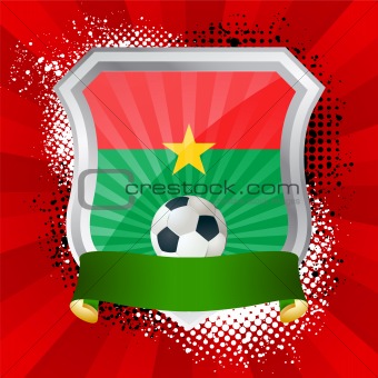 Shield with flag of Burkina Faso