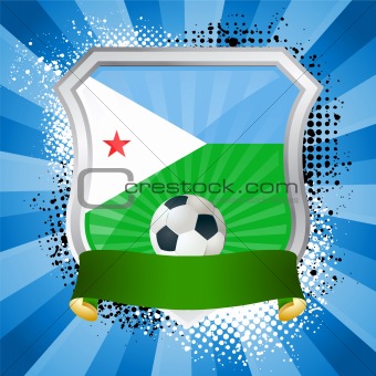 Shield with flag of Djibouti