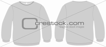 Basic Sweater template vector illustration.