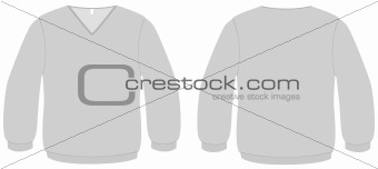 V-neck sweater template vector illustration.