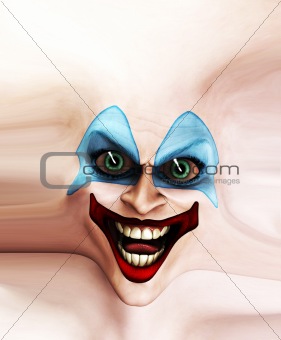 Evil Skin Face Clown