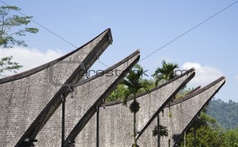 Toraja house roofs
