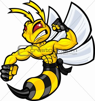 Fighting Wasp Mascot