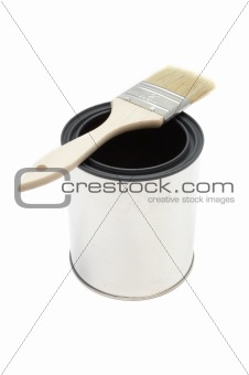 Paint brush and bucket