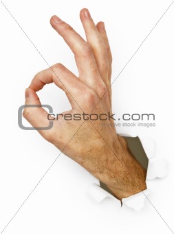 Hand with gesture - Ok