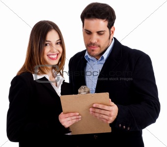 Image of male and female discussing