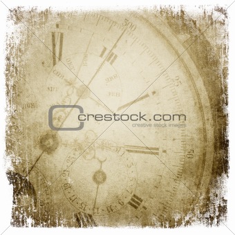 Antique pocket clock face.