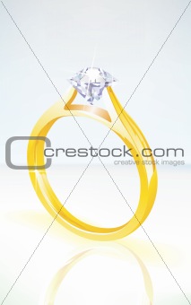 brilliant diamond engagement ring in yellow gold