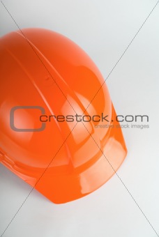 Orange helmet closeup
