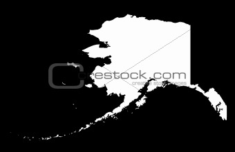 State of Alaska - black background