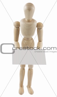 Mannequin with blank sign