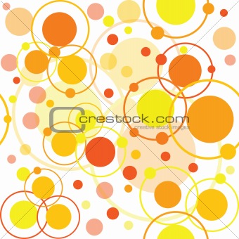 Orange circles and dots pattern