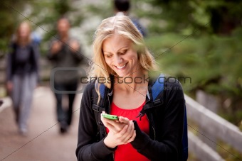 Woman Text Phone