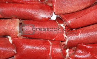Fresh meat texture red background