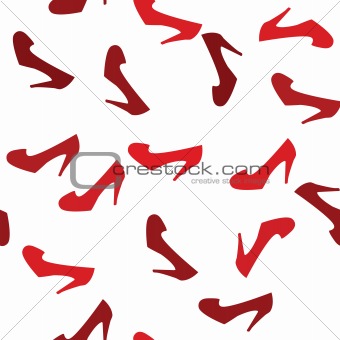 Background with red shoes