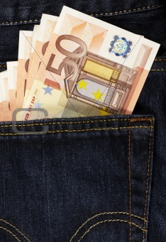 euros in back pocket