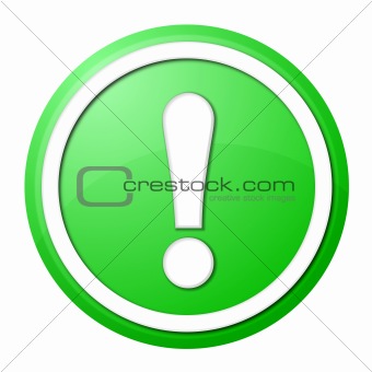 green exclamation point button