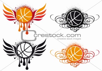 abstract basketball, vector