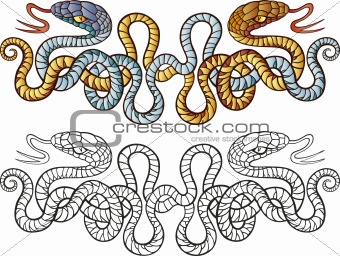 snakes tattoo design