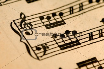 antique music sheet
