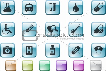 Healthcare and Pharma icons  