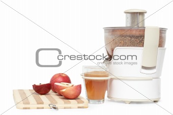 Juicer making apple juice