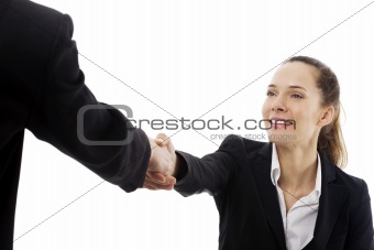 businesswomen shaking hand