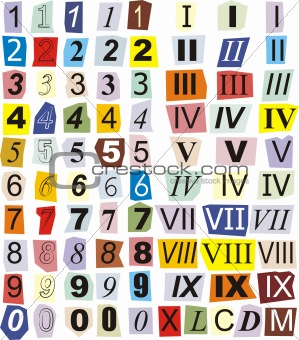 Numerals, Arabic and Roman