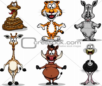 Set of Safari Animals