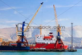 Ship in a port